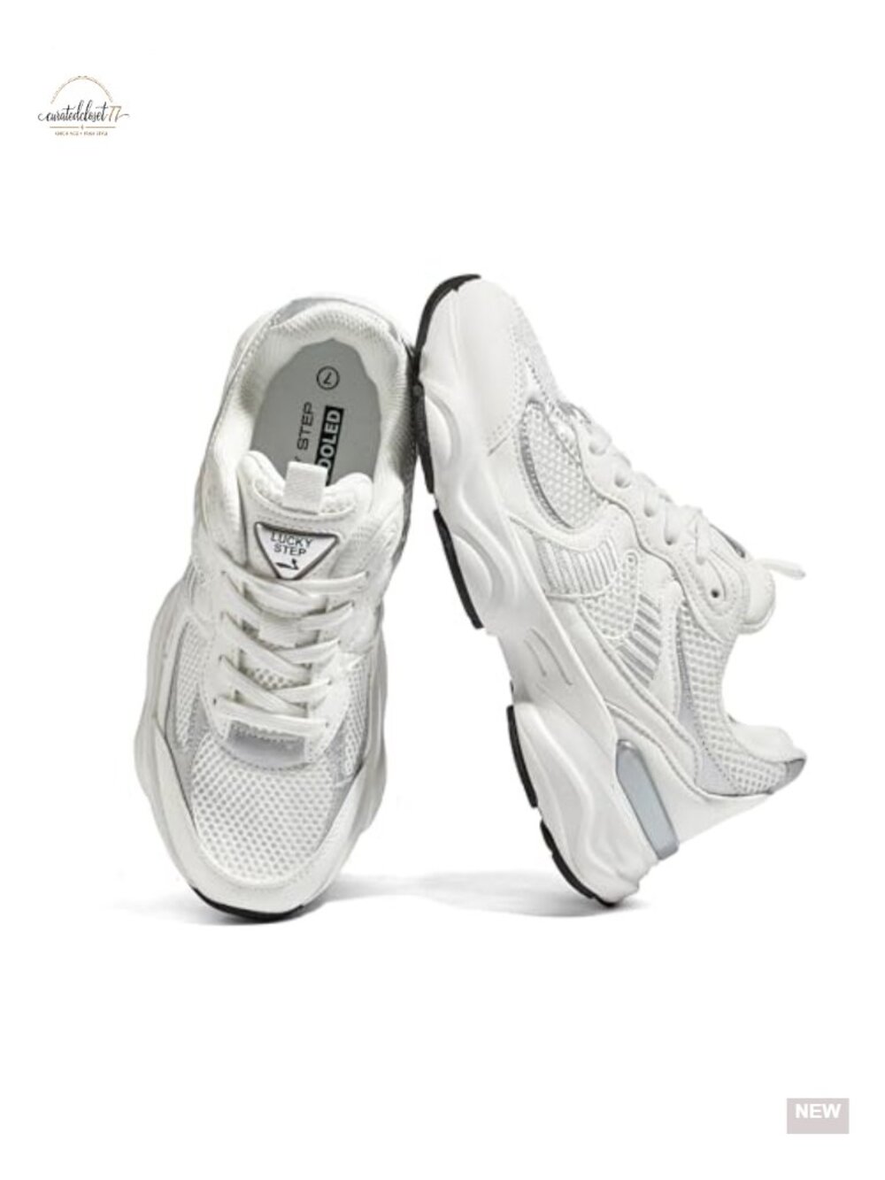 Platform Chunky Fashion Sneakers Mesh Lace-Up Tennis Shoes